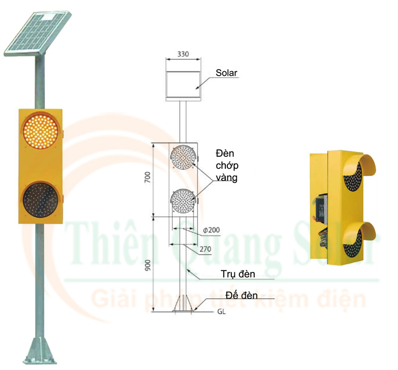 Đèn chớp vàng đầu đảo