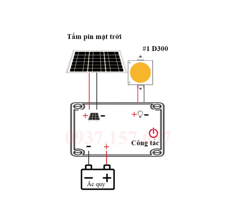 Sơ đồ đấu nối dây đèn chớp vàng D300