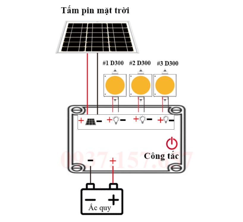 Sơ đồ đấu nối dây đèn chớp vàng D300