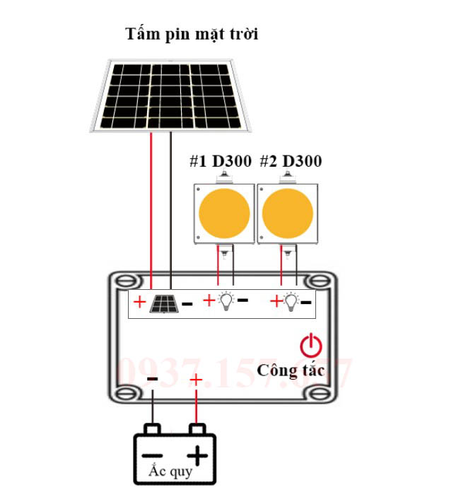 Sơ đồ đấu nối dây đèn chớp vàng D300